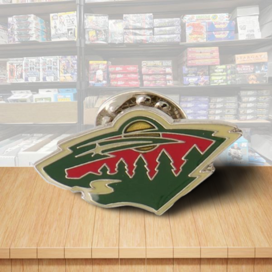 Minnesota Wild Die Cut Logo Hockey Pin - Butterfly Clutch Backing Image 1