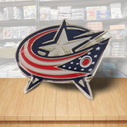 Columbus Blue Jackets Die Cut Logo Hockey Pin - Butterfly Clutch Backing Image 1