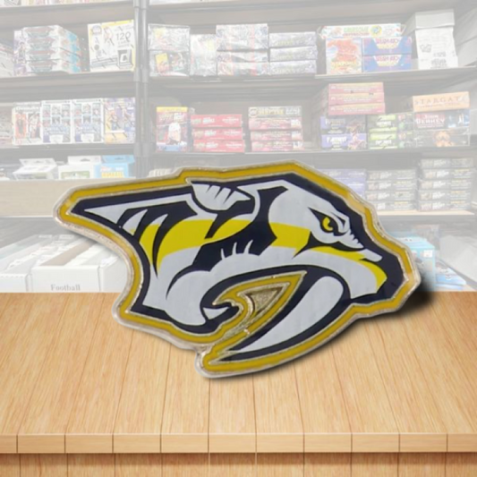 Nashville Predators Die Cut Logo Hockey Pin - Butterfly Clutch Backing Image 1