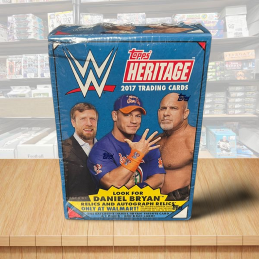 2017 Topps WWE Heritage Wrestling Card Box - Exclusive - 8 Packs + Relic  Image 1