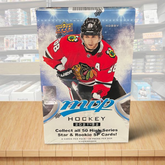 2021-22 Upper Deck MVP Hockey Hobby Box  - 20 Packs Per Box Image 1
