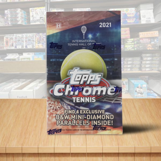 2021 Topps Chrome Tennis Hobby Lite Box - 16 Packs Per Box Image 1