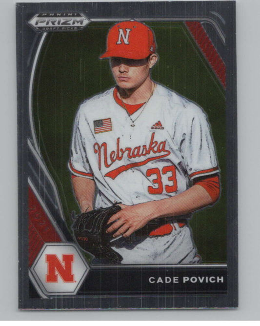 2021 Panini Prizm Draft Picks Baseball #98 Cade Povich  Nebraska  V97278 Image 1