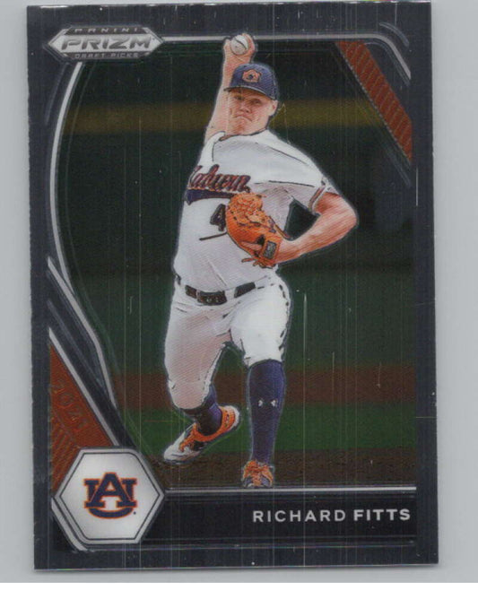 2021 Panini Prizm Draft Picks Baseball #183 Richard Fitts  Auburn Tigers  V97292 Image 1
