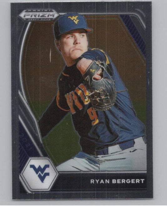 2021 Panini Prizm Draft Picks Baseball #190 Ryan Bergert West Virginia  V97293 Image 1