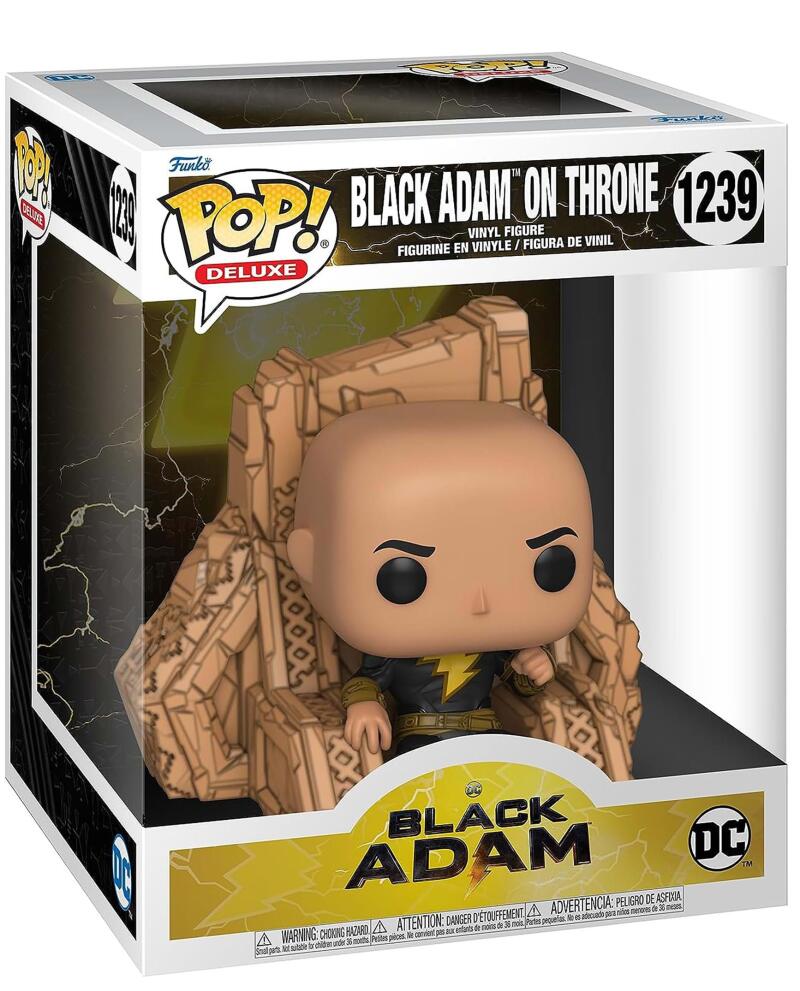 Funko Pop - 1239 Deluxe - Black Adam - Black Adam On Throne Large Vinyl Figure  Image 1