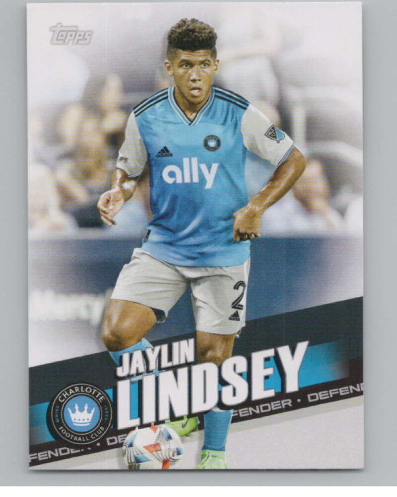 2022 Topps MLS Soccer #26 Jaylin Lindsey  Charlotte FC  V97543 Image 1
