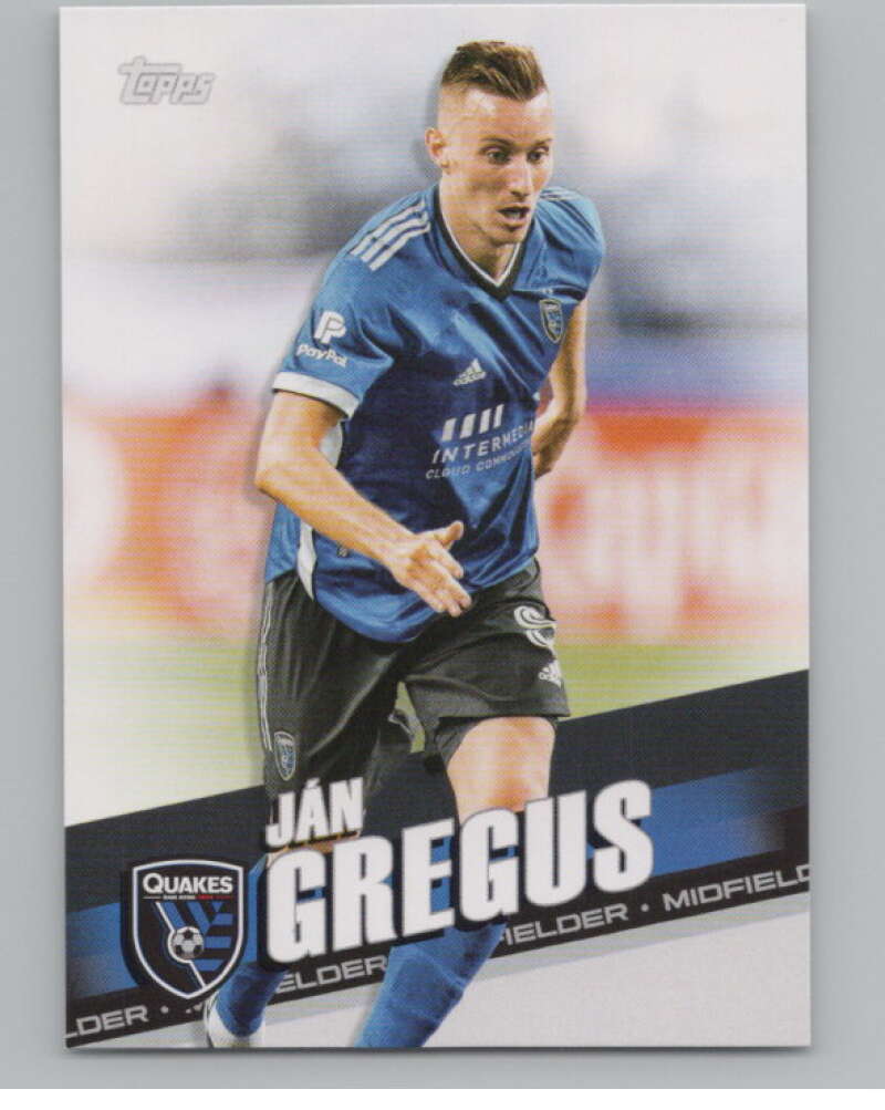 2022 Topps MLS Soccer #33 Jan Gregus  San Jose Earthquakes  V97560 Image 1