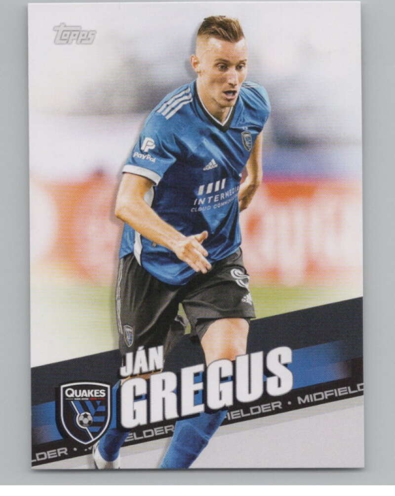 2022 Topps MLS Soccer #33 Jan Gregus  San Jose Earthquakes  V97561 Image 1