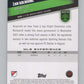 2022 Topps MLS Soccer #38 Zan Kolmanic  RC Rookie Austin FC  V97571 Image 2