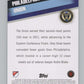 2022 Topps MLS Soccer #57 Philadelphia Union  Philadelphia Union  V97618 Image 2