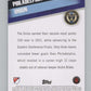 2022 Topps MLS Soccer #57 Philadelphia Union  Philadelphia Union  V97619 Image 2