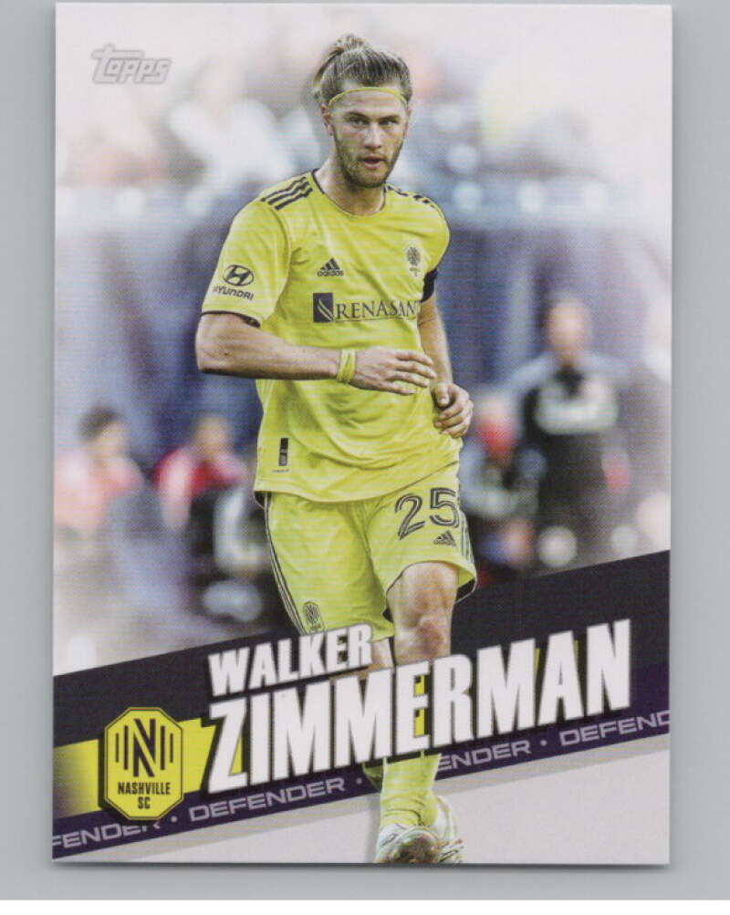 2022 Topps MLS Soccer #74 Walker Zimmerman  Nashville SC  V97656 Image 1