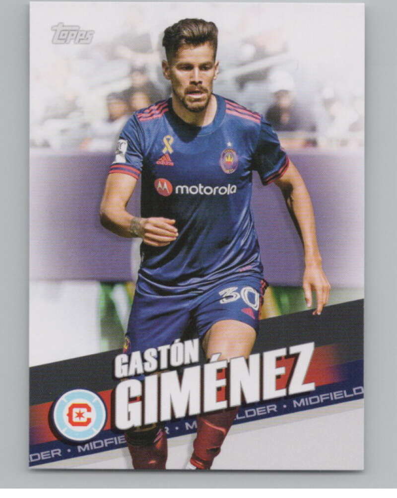 2022 Topps MLS Soccer #82 Gaston Gimenez  Chicago Fire  V97675 Image 1