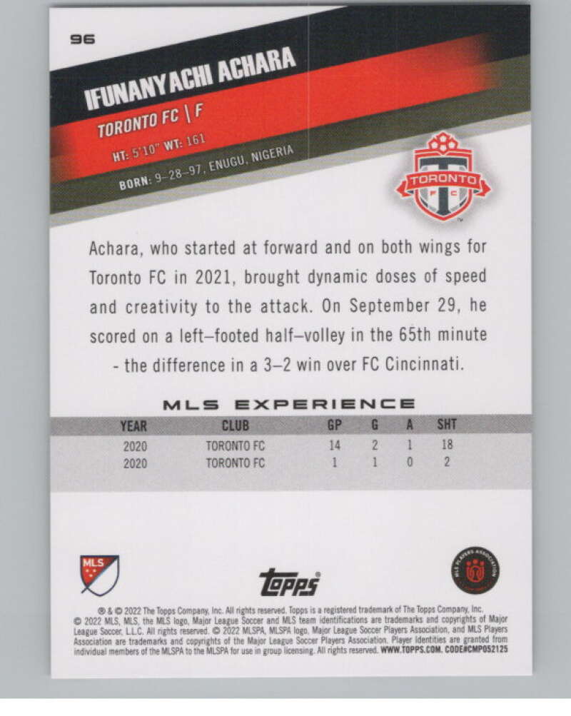 2022 Topps MLS Soccer #95 Patryk Klimala  New York Red Bulls  V97709 Image 2