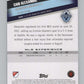 2022 Topps MLS Soccer #112 Caio Alexandre  RC Rookie Vancouver  V97750 Image 2