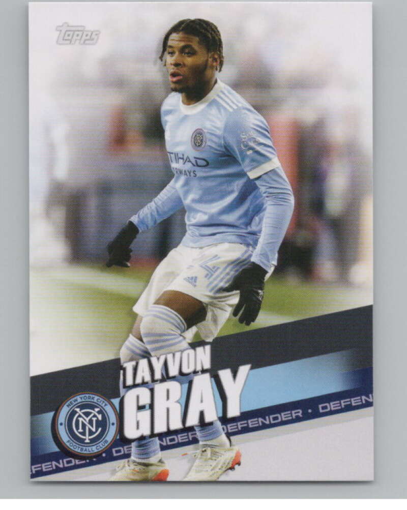 2022 Topps MLS Soccer #130 Tayvon Gray  New York City FC  V97794 Image 1