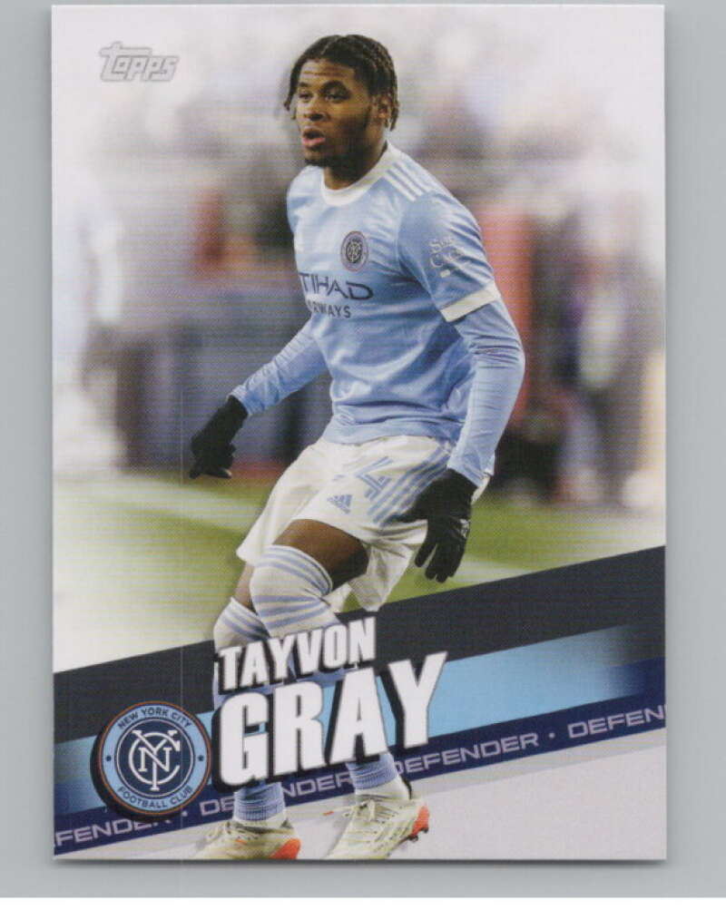 2022 Topps MLS Soccer #130 Tayvon Gray  New York City FC  V97795 Image 1