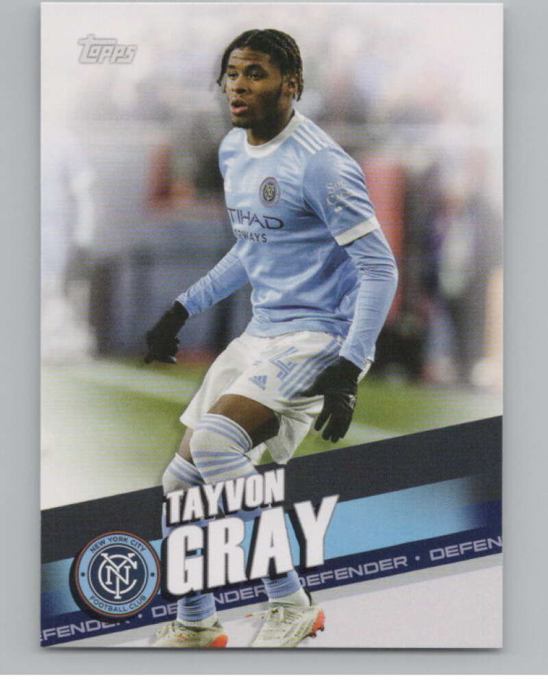2022 Topps MLS Soccer #130 Tayvon Gray  New York City FC  V97796 Image 1