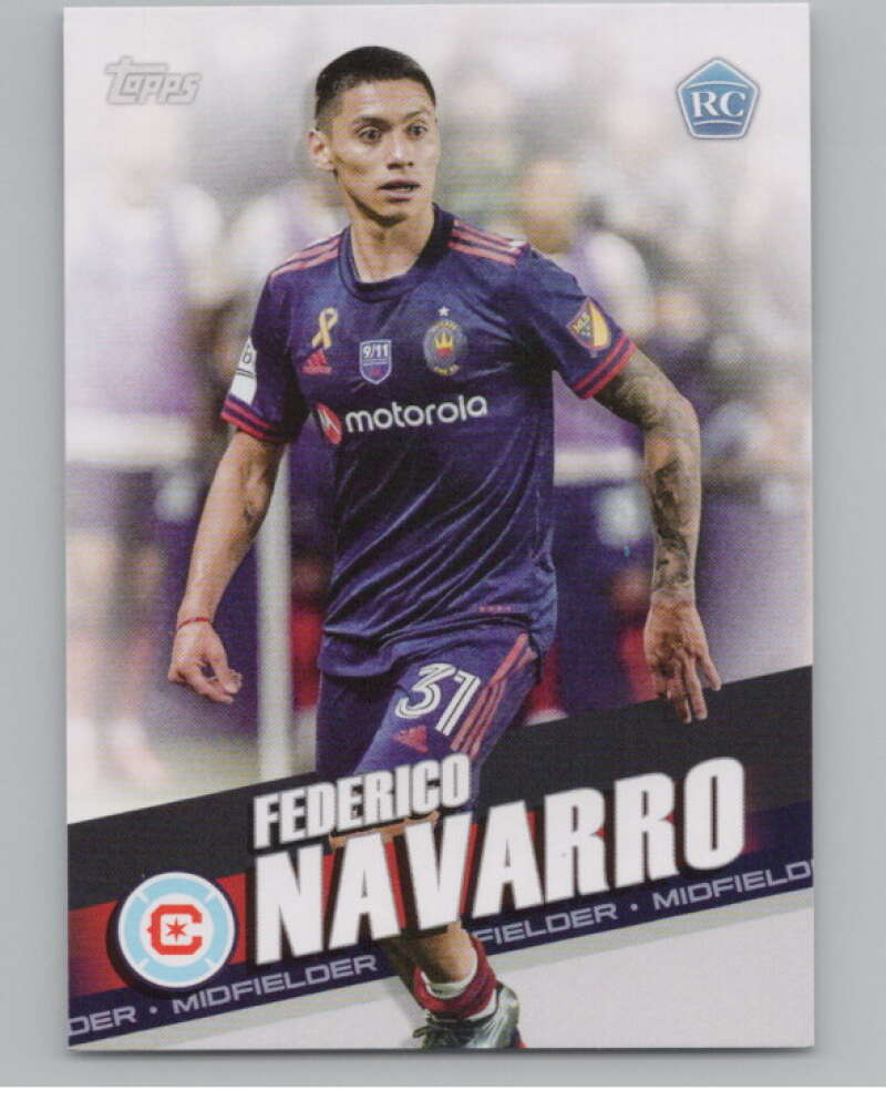 2022 Topps MLS Soccer #161 Federico Navarro  RC Rookie Chicago  V97867 Image 1