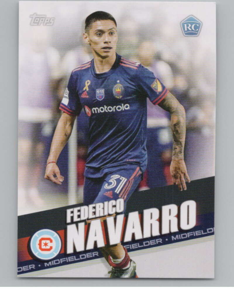 2022 Topps MLS Soccer #161 Federico Navarro  RC Rookie Chicago  V97869 Image 1