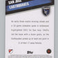 2022 Topps MLS Soccer #168 San Jose Earthquakes  San Jose  V97887 Image 2