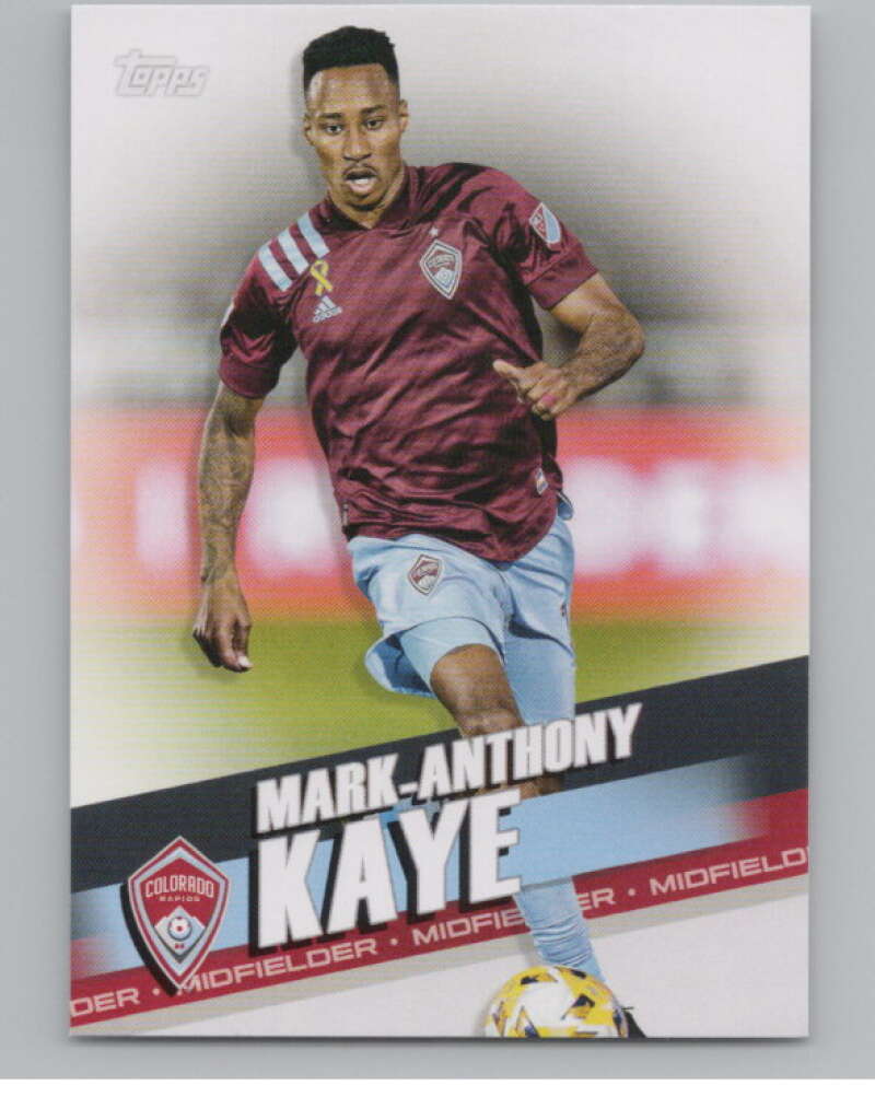 2022 Topps MLS Soccer #173 Mark-Anthony Kaye  Colorado Rapids  V97898 Image 1