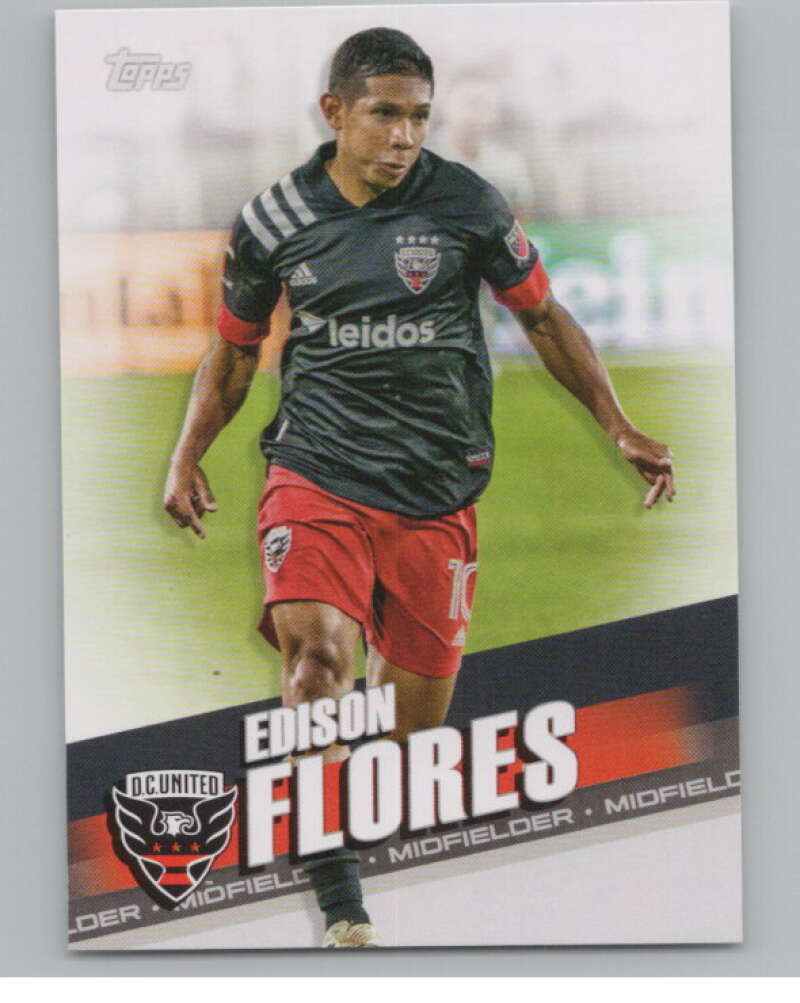 2022 Topps MLS Soccer #190 Edison Flores  D.C. United  V97939 Image 1