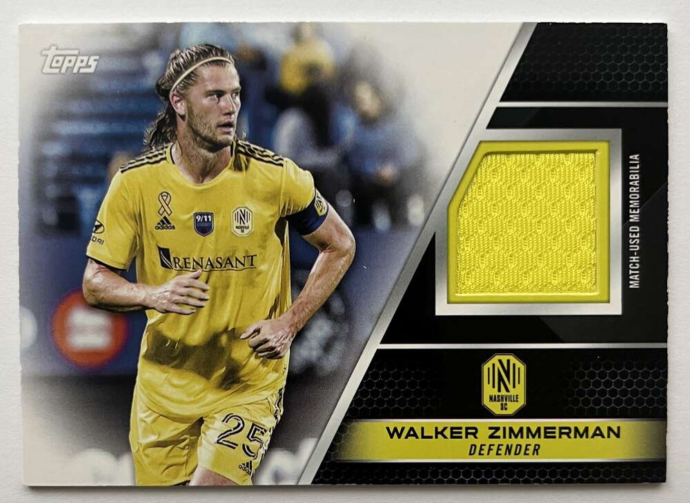 2022 Topps MLS Relics #R-WZ Walker Zimmerman  MEM Nashville  V97972 Image 1