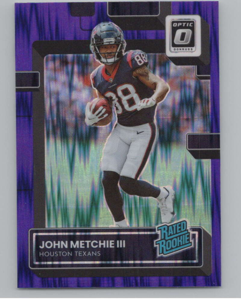 2022 Donruss Optic Purple Shock #217 John Metchie III Rated Rookie RC  V97978 Image 1