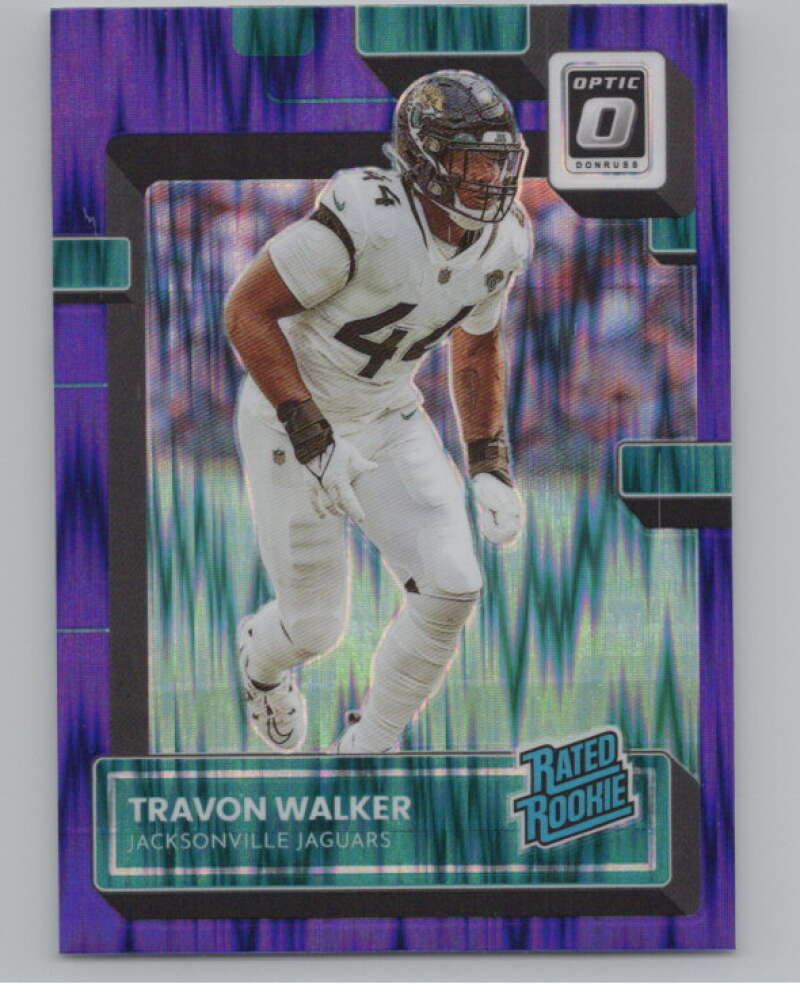 2022 Donruss Optic Purple Shock #225 Travon Walker Rated Rookie RC  V97979 Image 1