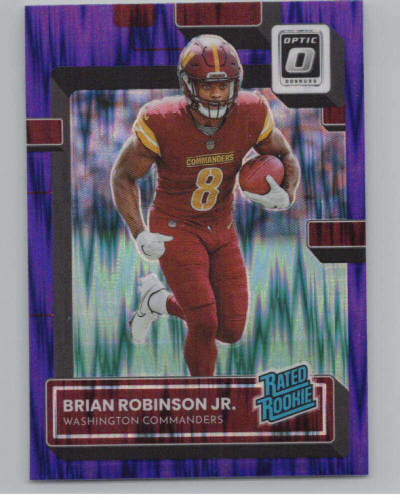 2022 Donruss Optic Purple Shock #227 Brian Robinson Jr. Rated Rookie RC  V97980 Image 1