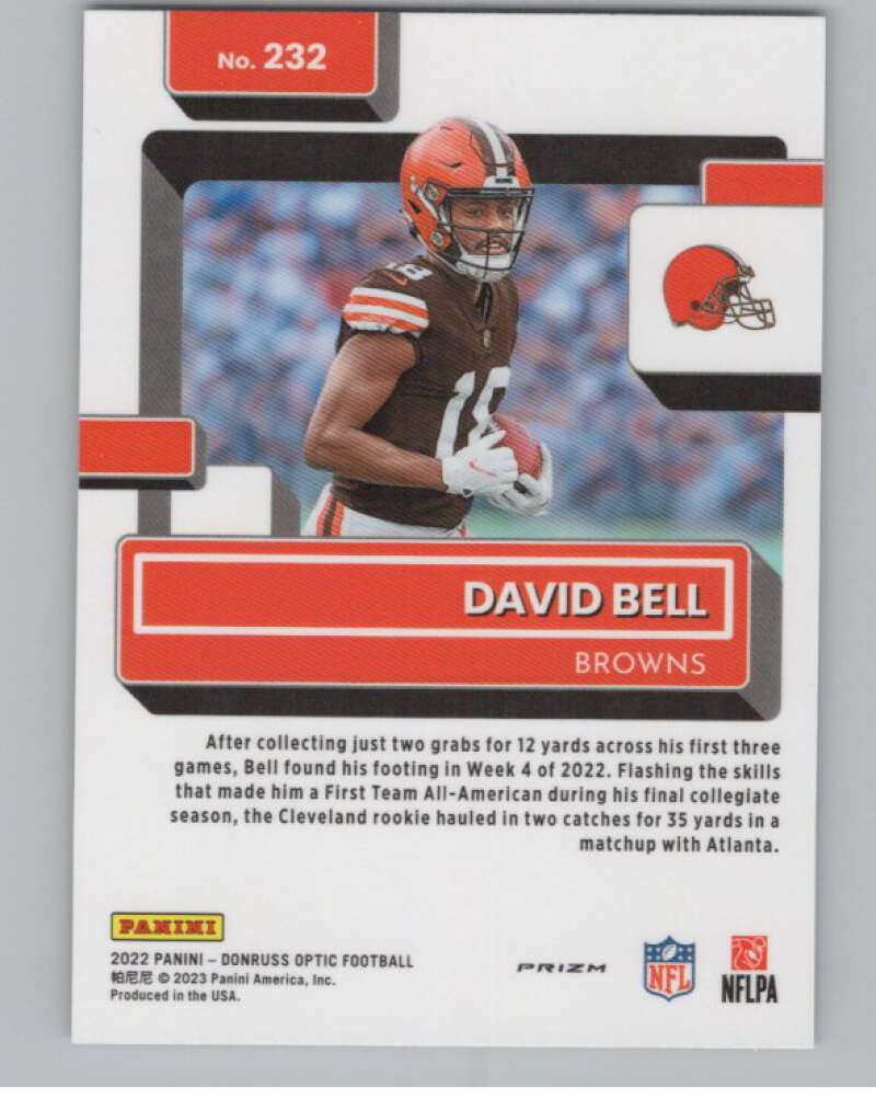 2022 Donruss Optic Purple Shock #232 David Bell Rated Rookie RC  V97981 Image 2