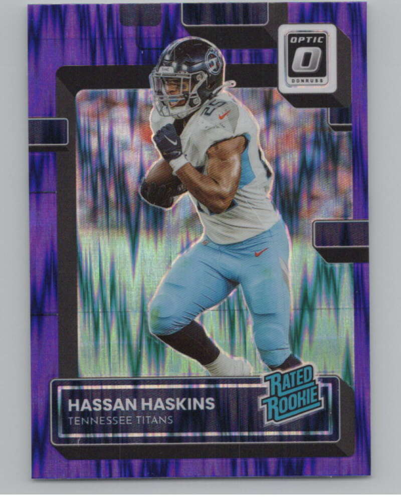 2022 Donruss Optic Purple Shock #242 Hassan Haskins Rated Rookie RC  V97984 Image 1
