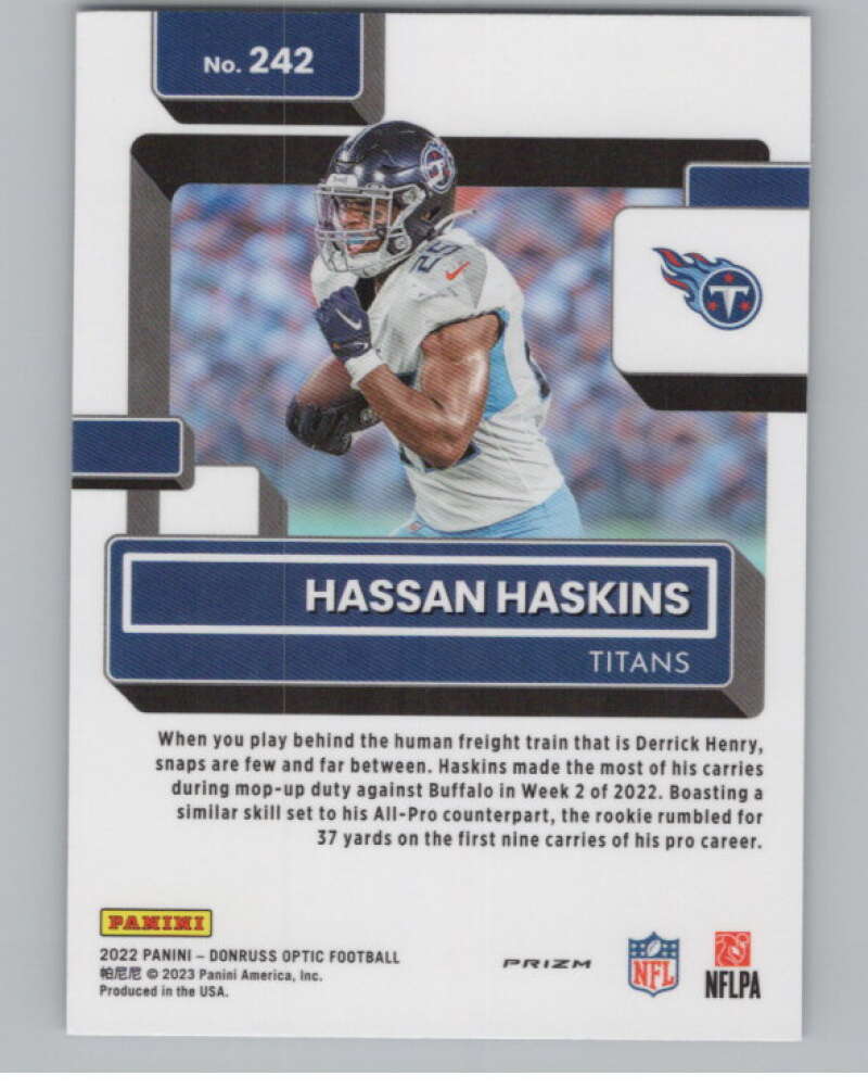 2022 Donruss Optic Purple Shock #242 Hassan Haskins Rated Rookie RC  V97984 Image 2