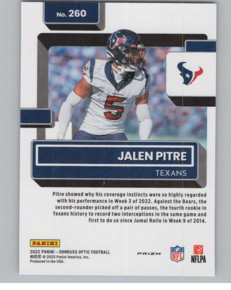 2022 Donruss Optic Purple Shock #260 Jalen Pitre Rated Rookie RC  V97989 Image 2