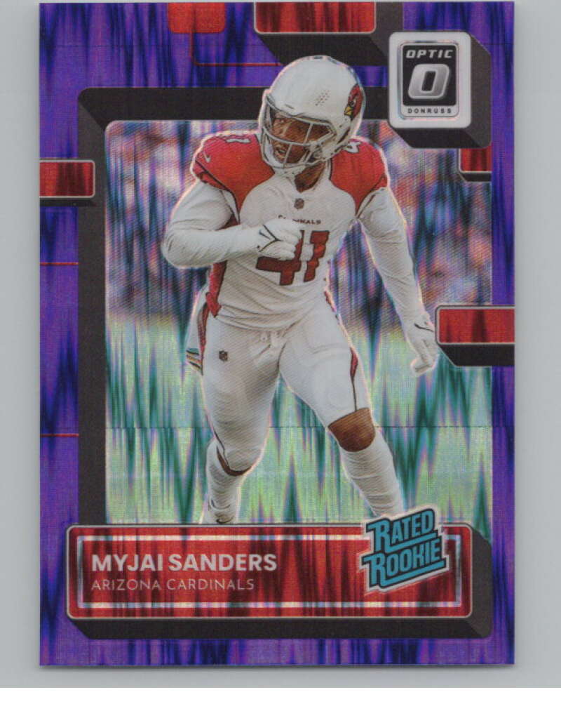2022 Donruss Optic Purple Shock #284 Myjai Sanders Rated Rookie RC  V97996 Image 1