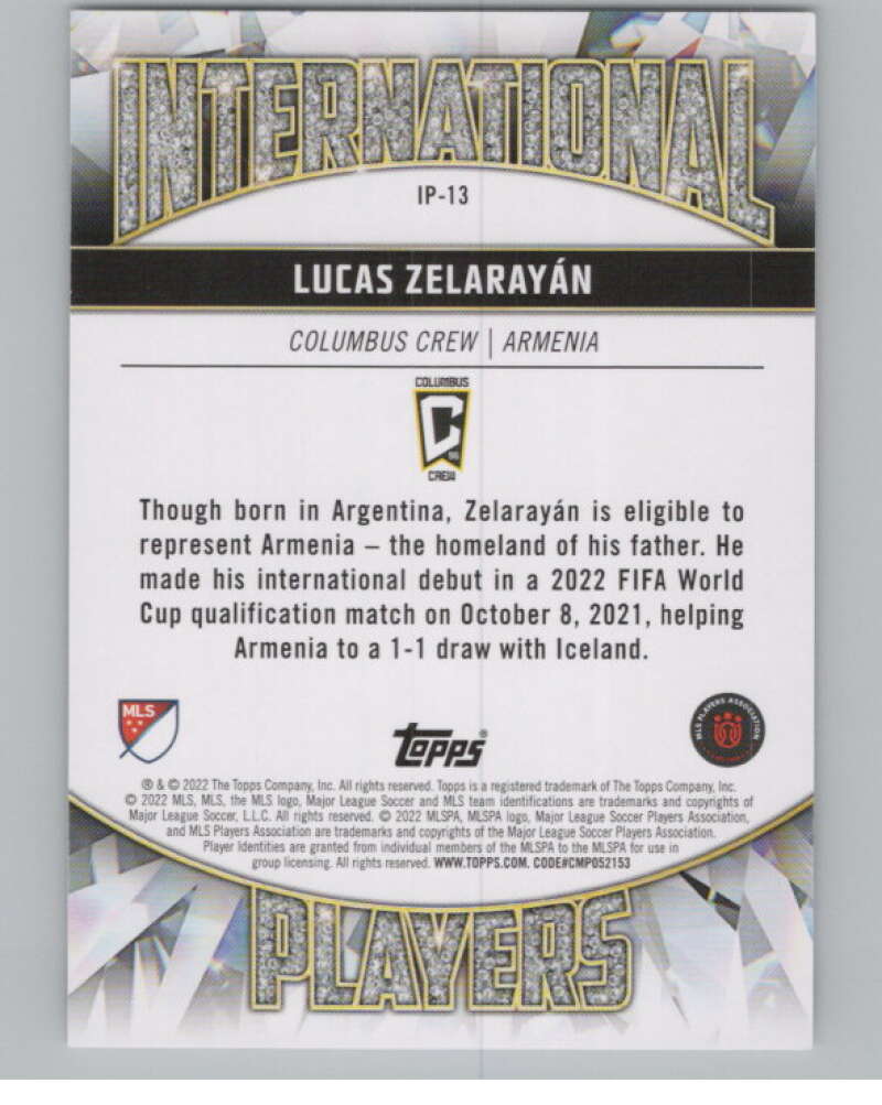 2022 Topps MLS International Players #IP-13 Lucas Zelarayan  Columbus  V98008 Image 2