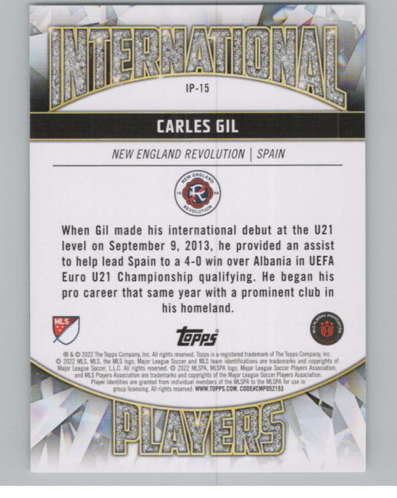 2022 Topps MLS International Players #IP-15 Carles Gil  New England  V98010 Image 2