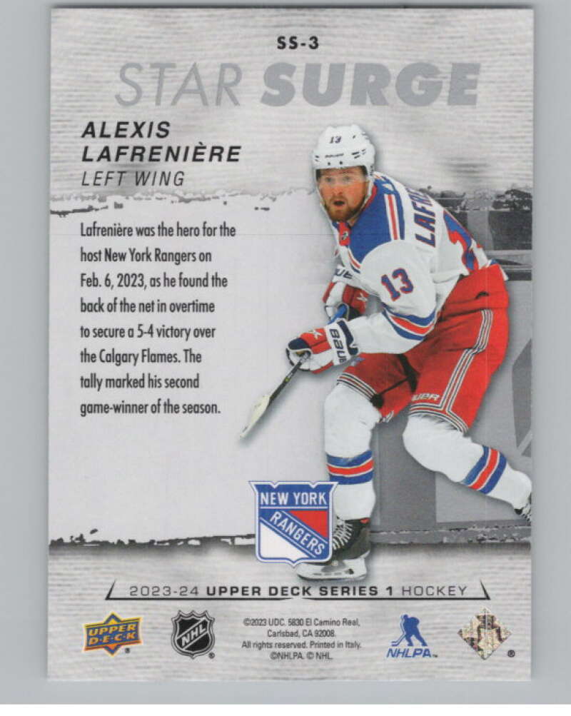 2023-24 Upper Deck Star Surge #SS-3 Alexis Lafreniere  V98030 Image 2