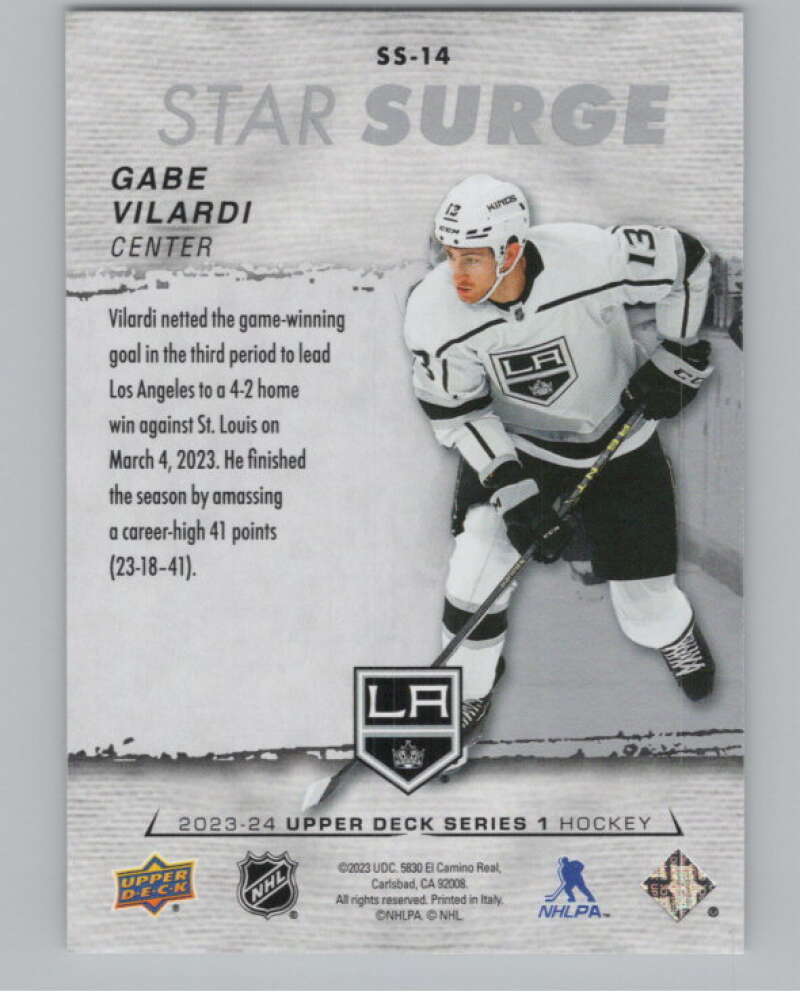 2023-24 Upper Deck Star Surge #SS-14 Gabe Vilardi  V98031 Image 2