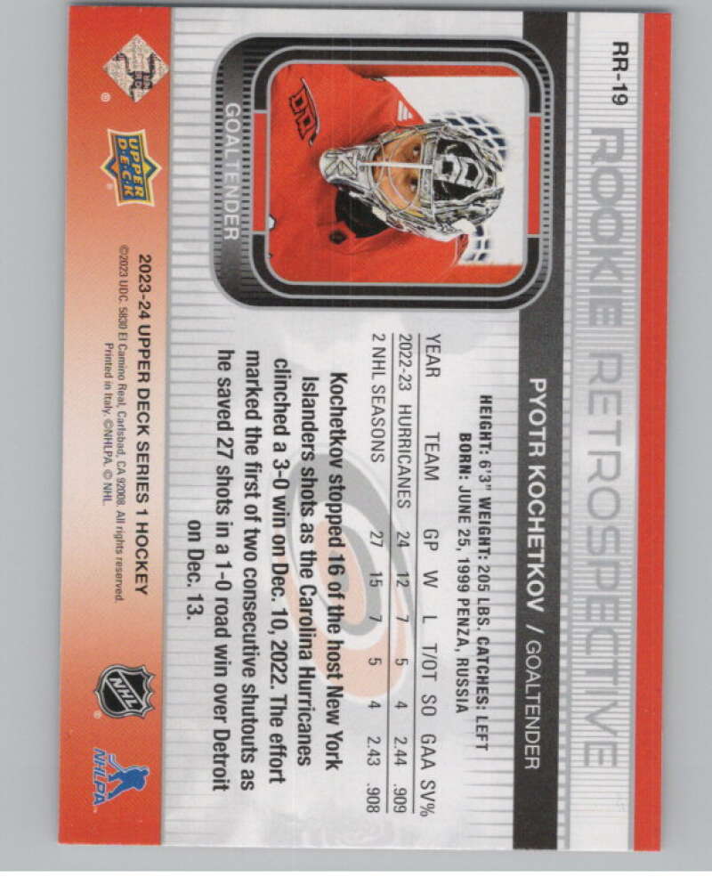 2023-24 Upper Deck Rookie Retrospective #RR-19 Pyotr Kochetkov  V98034 Image 2