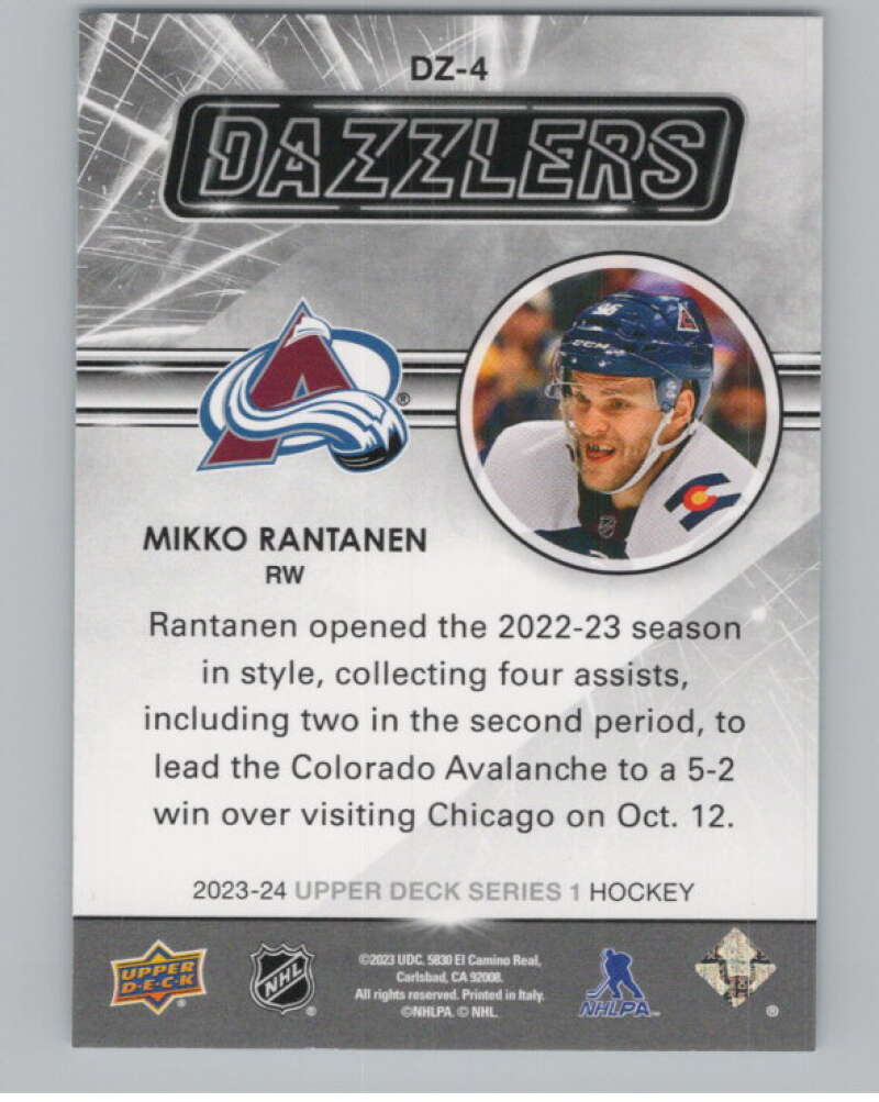 2023-24 Upper Deck Dazzlers Blue #DZ-4 Mikko Rantanen  V98039 Image 2