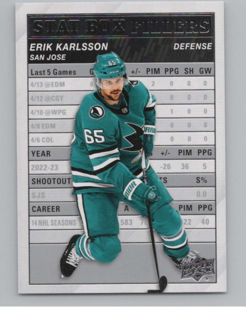 2023-24 Upper Deck Stat Box Fillers #SB-4 Erik Karlsson  V98046 Image 1