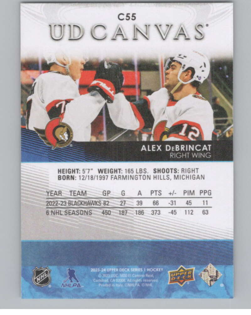 2023-24 Upper Deck UD Canvas #C55 Alex DeBrincat  V98050 Image 2