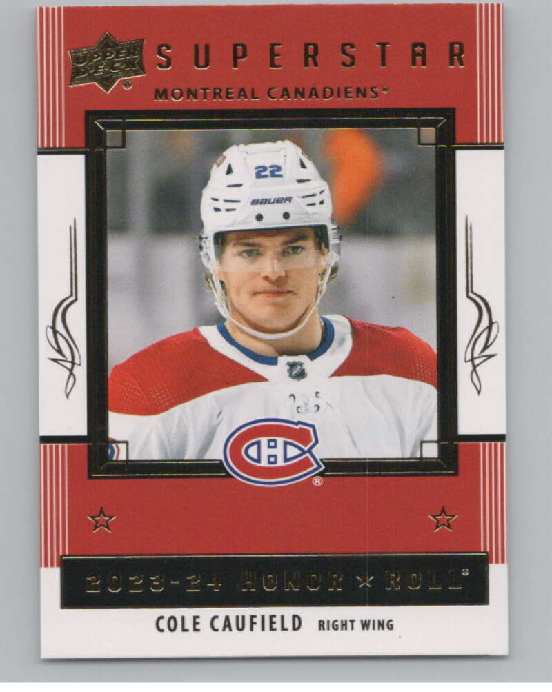 2023-24 Upper Deck Honor Roll #HR-6 Cole Caufield  Montreal  V98052 Image 1