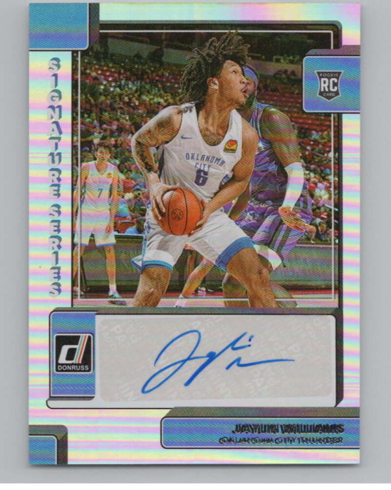 2022-23 Donruss Signature Series #41 Jaylin Williams Auto RC Rookie   V98059 Image 1