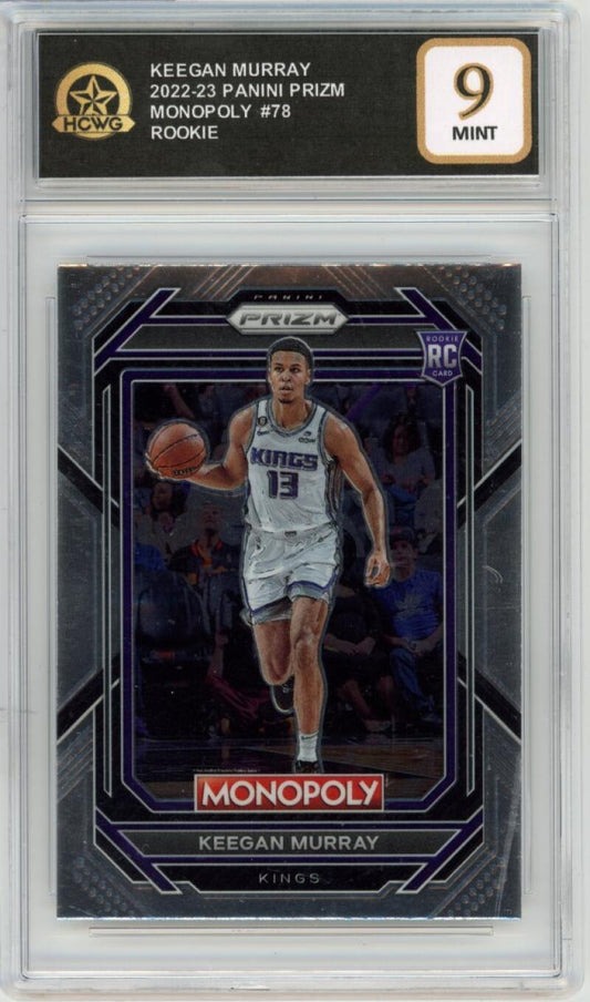 2022-23 Panini Prizm Monopoly #78 Keegan Murray Rookie RC Graded Mint HCWG 9 Image 1