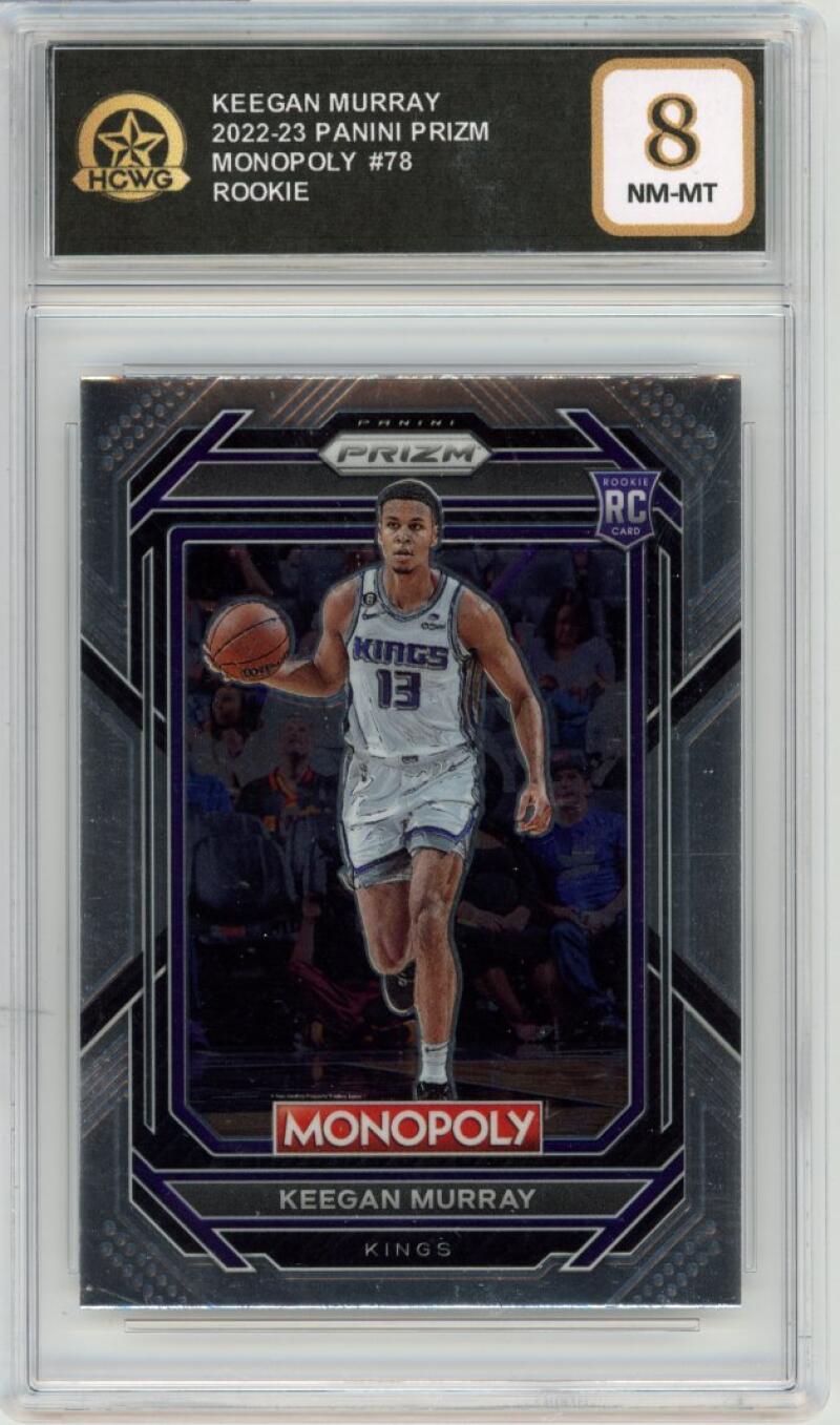 2022-23 Panini Prizm Monopoly #78 Keegan Murray Rookie RC Graded NM HCWG 8 Image 1