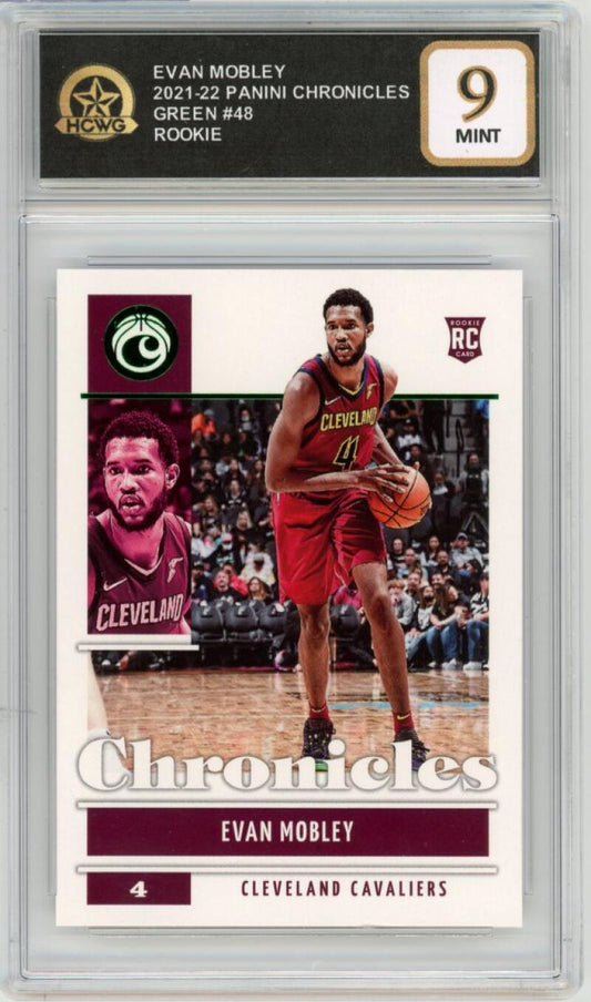 2021-22 Panini Chronicles Green #48 Evan Mobley RC Basketball Rookie HCWG 9 Image 1